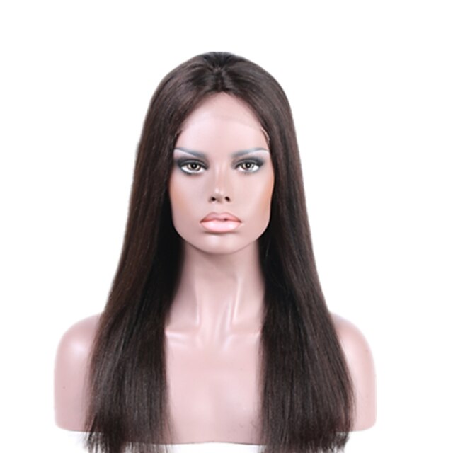  Human Hair Lace Front Wig Straight 120% 130% Density 100% Hand Tied African American Wig Natural Hairline Short Medium Long Women's Human