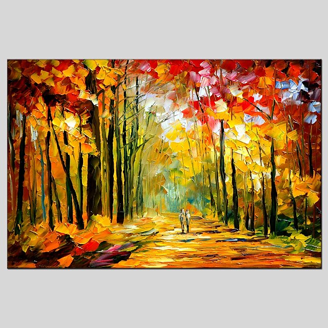  Oil Paintings Modern Landscape Rainy Street, Canvas Material With Wooden Stretcher Ready To Hang SIZE:60*90CM.