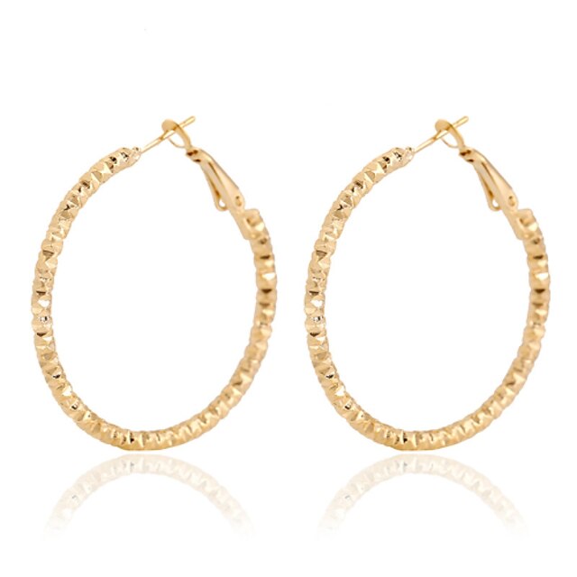  Women's Hoop Earrings Earrings Jewelry Golden For Wedding Party Daily Casual