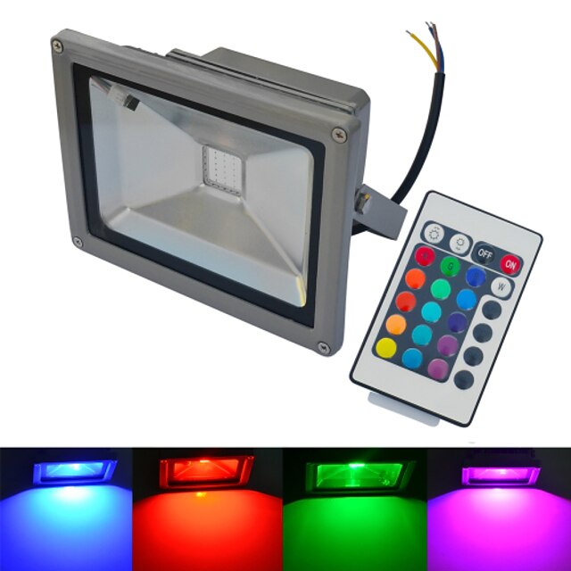  Outdoor Flashligt 20W 3000-6500 lm LED Beads Outdoor Lights COB Waterproof Remote-Controlled Warm White Cold White RGB 85-265 V