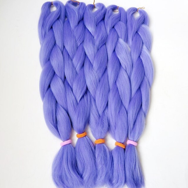  1 strand cutie violet împletituri jumbo jumbo de păr 24inch kanekalon 80-100g / buc gram păr împletituri
