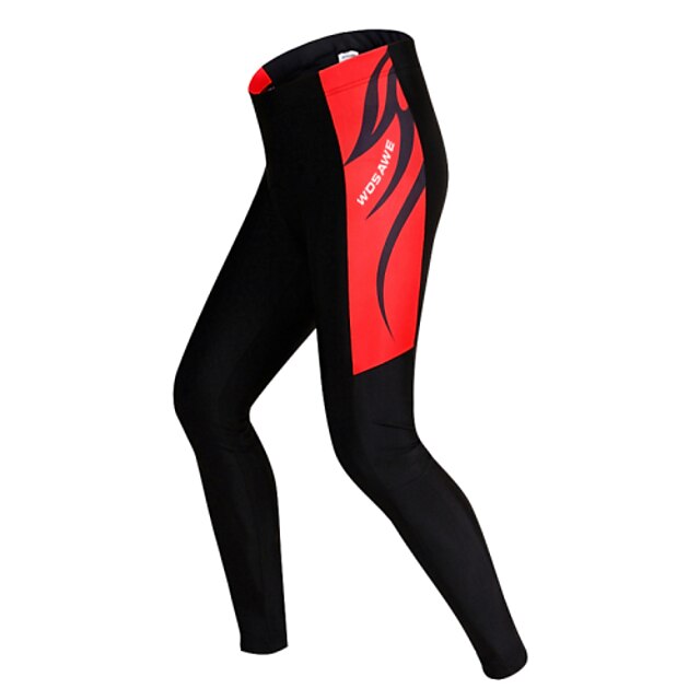  WOSAWE Bărbați Pantaloni de ciclism Iarnă Vară Spandex Siliciu Poliester Bicicletă Pantaloni Dresuri Ciclism Pantaloni scurți căptușiți / capriori Pad 3D Respirabil Limită Bacterii Sport Peteci Negru