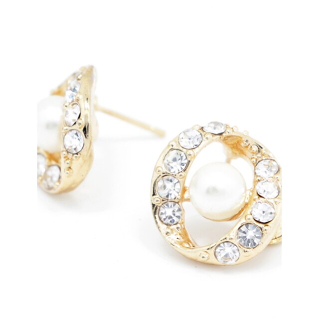  Stud Earrings - Pearl White For Wedding Party Daily