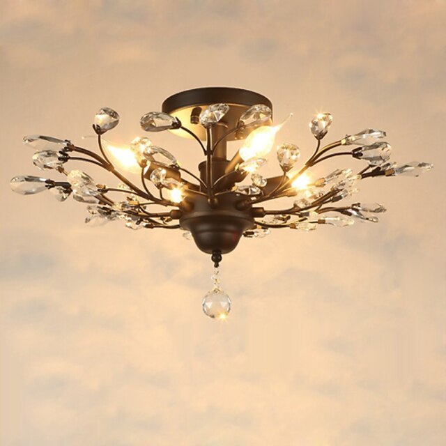  UMEI™ 5-Light 78cm(31.2inch) Crystal Flush Mount Lights Metal Painted Finishes Vintage 110-120V / 220-240V