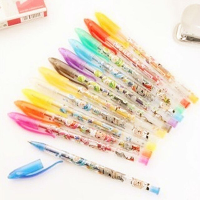  12PCS Flash Pen 12 Color Bag Creative Fluorescent Pen (Style random)