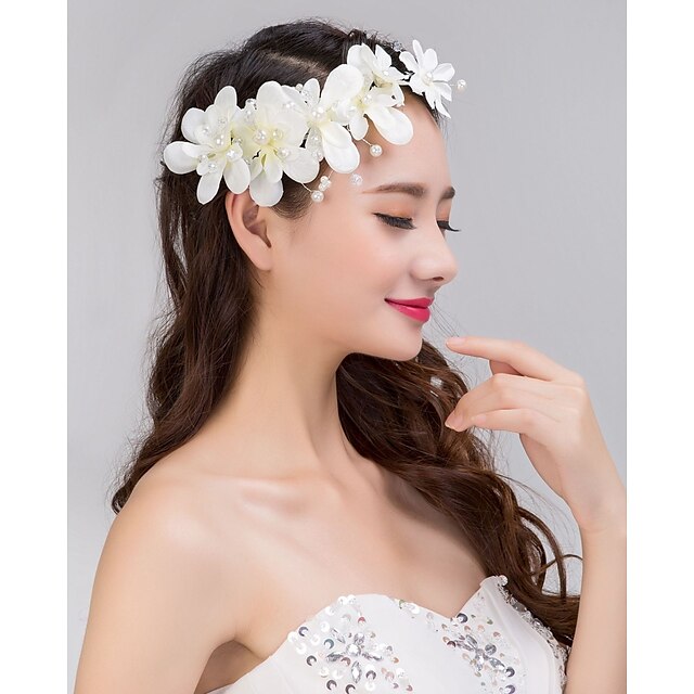  Women's Pearl Crystal Alloy Headbands Wedding Party