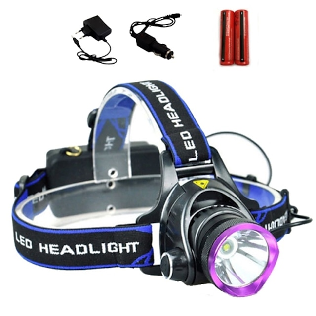  LS1792 Headlamps Headlight Waterproof 2000 lm LED LED 1 Emitters 3 Mode with Batteries and Chargers Waterproof Camping / Hiking / Caving Everyday Use Police / Military EU Plug AU Plug UK Plug US Plug