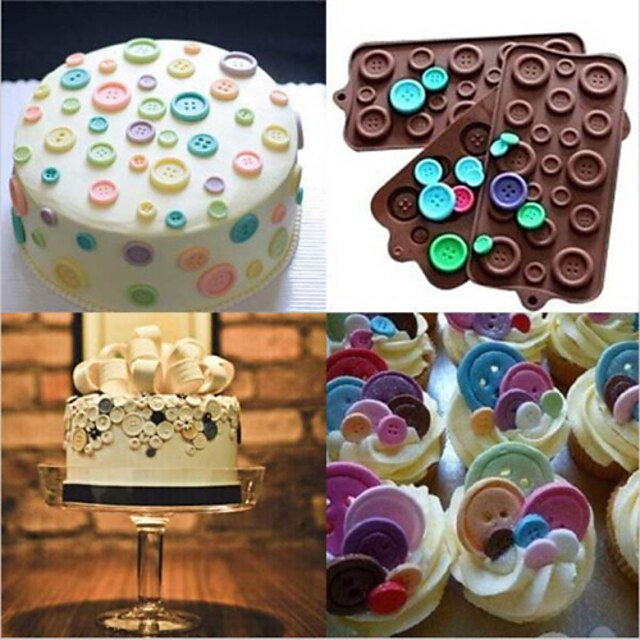  Button Shaped Candy Chocolate Muffin Baking Mould Mold   