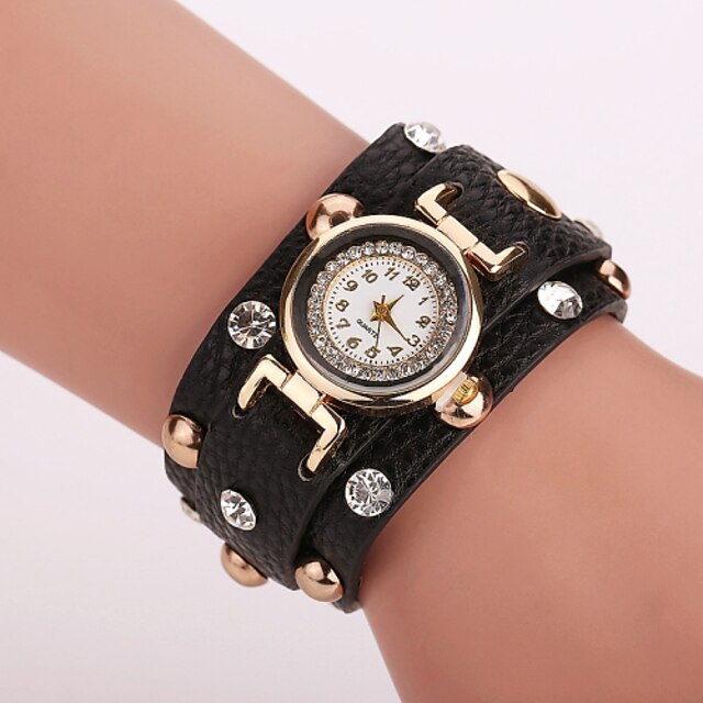  Xu™ Women's Fashion Watch Simulated Diamond Watch Quartz Leather Black / White / Blue Analog White Black Red