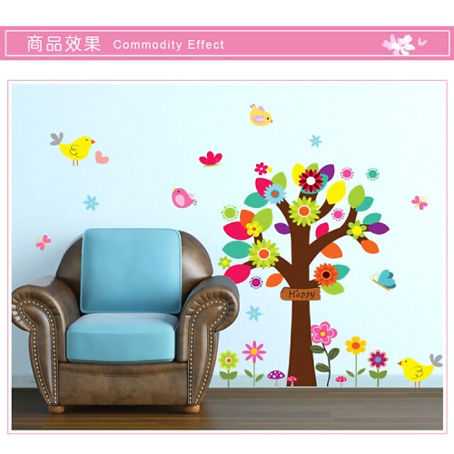  Botanical Wall decals Plane Wall Stickers,pvc 60*80cm