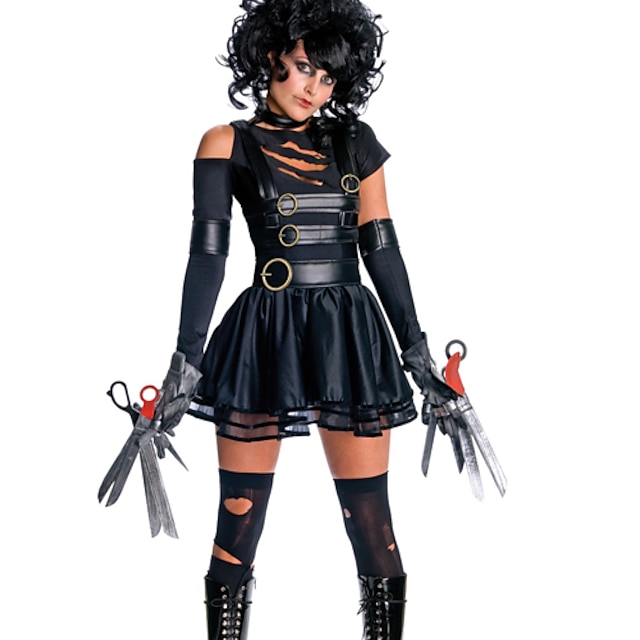  Edward Scissorhands Cosplay Costume Party Costume Women's Sexy Uniforms More Uniforms Halloween Carnival New Year Festival / Holiday Leather Patent Leather Black Women's Easy Carnival Costumes Solid