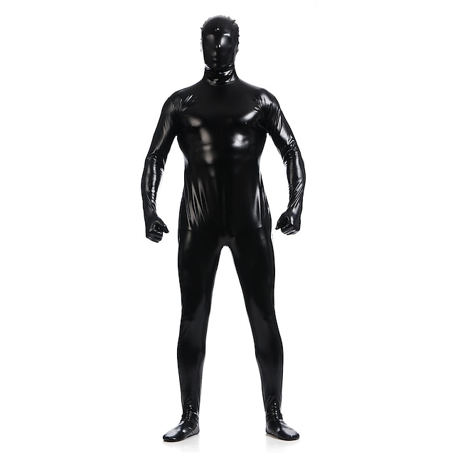  Shiny Zentai Suits Skin Suit Full Body Suit Adults' Spandex Latex Cosplay Costumes Sex Men's Women's Solid Colored Halloween / Leotard / Onesie / Leotard / Onesie / High Elasticity