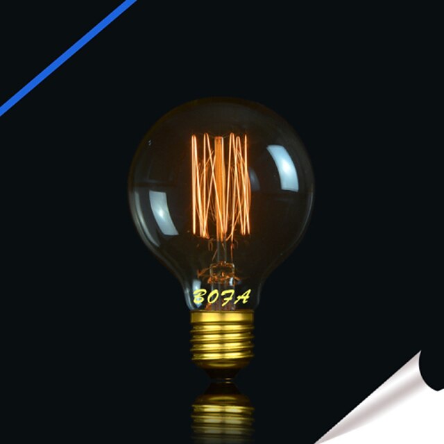  1pç 40 W E26 / E26 / E27 G80 Branco Quente 2300 k Retro / Decorativa Incandescente Vintage Edison Light Bulb 220-240 V / 110-130 V