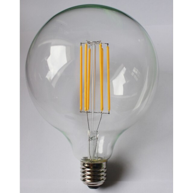  1pc 8 W Ampoules à Filament LED 980 lm E26 / E27 G125 8 Perles LED COB Imperméable Décorative Blanc Chaud Ambre 85-265 V / 1 pièce / RoHs