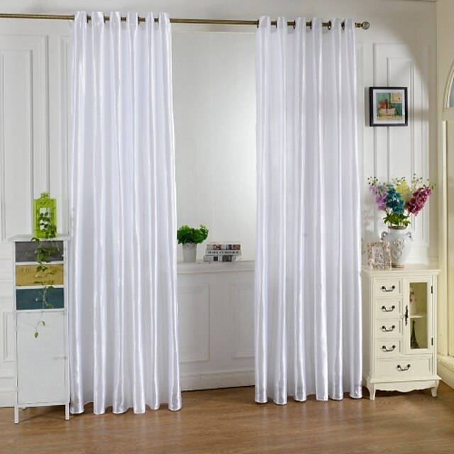  Curtains Drapes Eén paneel W99cm×L200cm Wit / Woonkamer