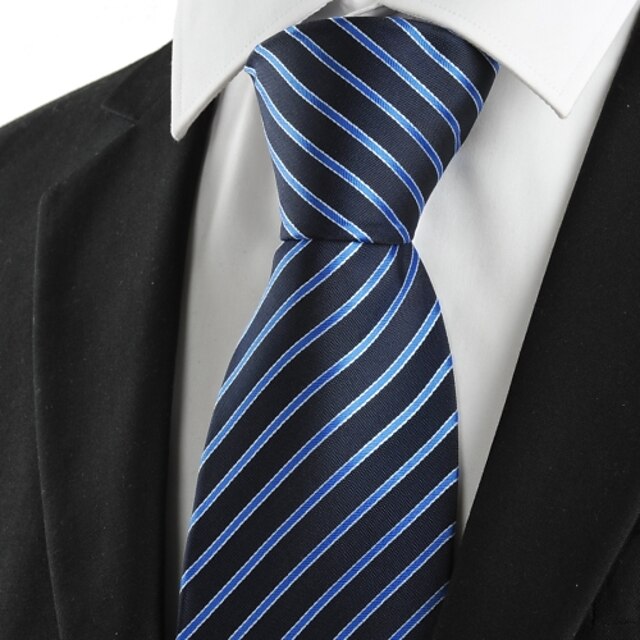  New Striped Blue Formal Business Men's Tie Necktie Wedding Holiday Gift #1031