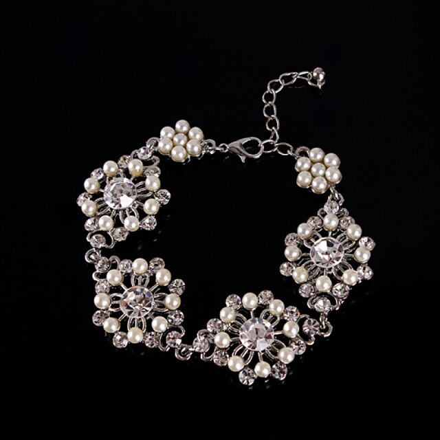  Průsvitné Řetěz Slitina Náramek šperky Stříbrná Pro Svatební Párty Zvláštní příležitosti Narozeniny Zásnuby