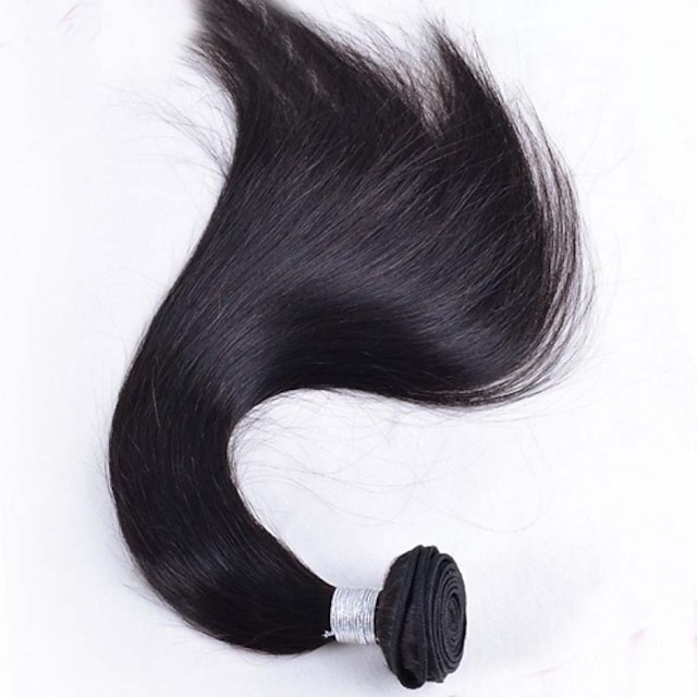  1 עניץ שיער ברזיאלי ישר שיער בתולי 55 g טווה שיער אדם 8-26 אִינְטשׁ שוזרת שיער אנושי תוספות שיער אדם / 10A