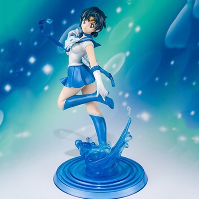  Anime Toimintahahmot Innoittamana Sailor Moon Sailor Mercury PVC 19 cm CM Malli lelut Doll Toy