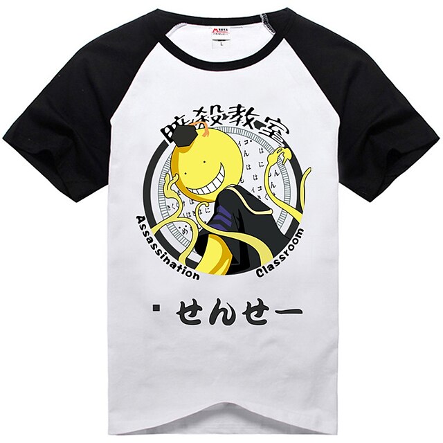  Inspirado por Sala de aula de assassinato Korosensei Anime Fantasias de Cosplay Japanês Cosplay T-shirt Estampado Retalhos Manga Curta Camiseta Para Unisexo