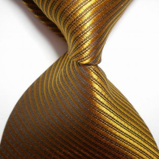  ανδρική μόδα ριγέ μπρονζέ ζακάρ υφαντή γραβάτα γραβάτα
