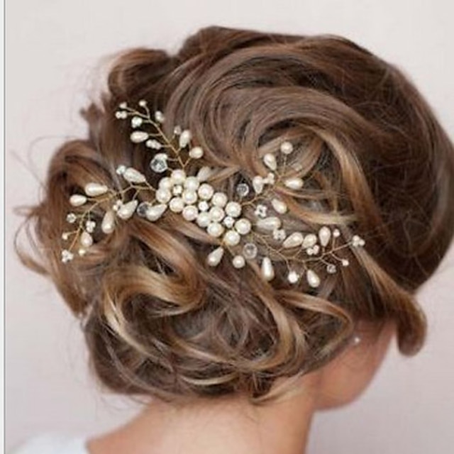  Damen Haarkämme Für Hochzeit Party Perlen Weiß