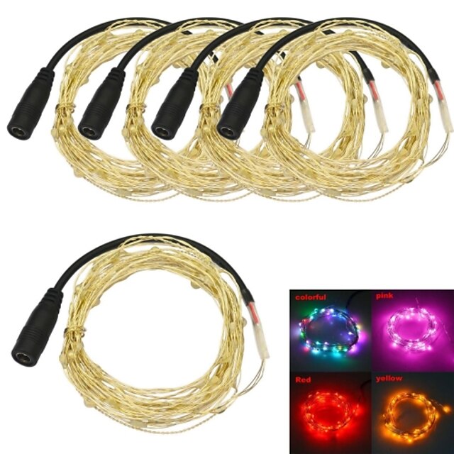  5 m Cuerdas de Luces 50 LED Blanco Cálido / Blanco / Rojo Impermeable / Color variable 12 V / IP65