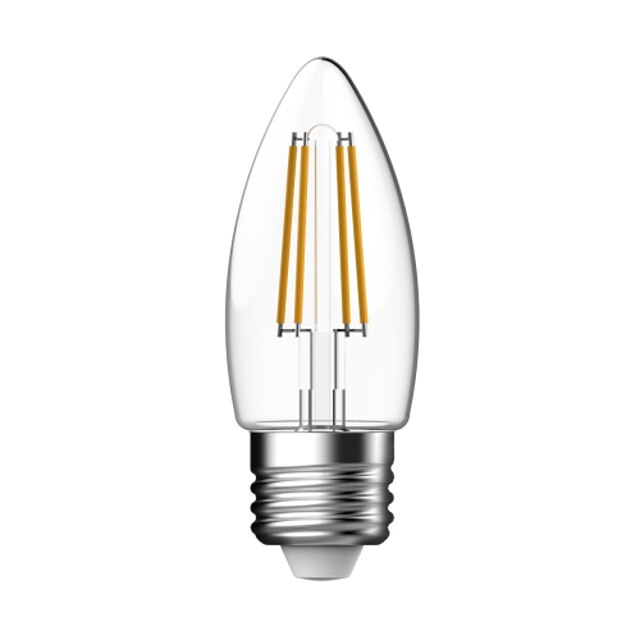  KWB Izzószálas LED lámpák 400 lm E26 / E27 C35 4 LED gyöngyök COB Vízálló Dekoratív Meleg fehér 85-265 V / 1 db. / RoHs