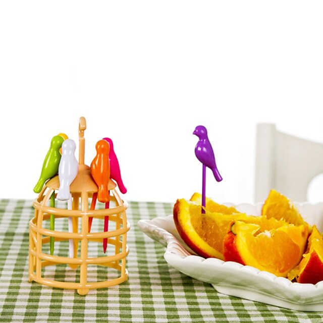  6 kusů kreslený vtip design ovoce vidlička kreativní vaření nářadí domácí dekorace