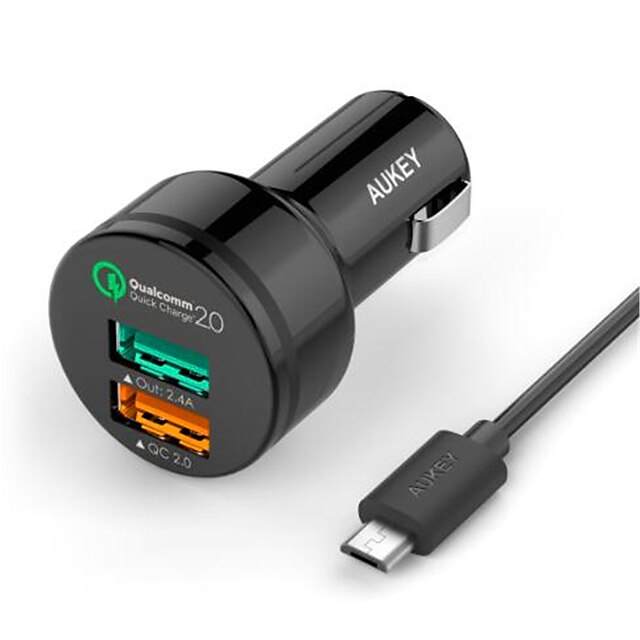  Aukey Fast Charging Car Charger CC-T1 Qualcomm QC2.0 Car Charge