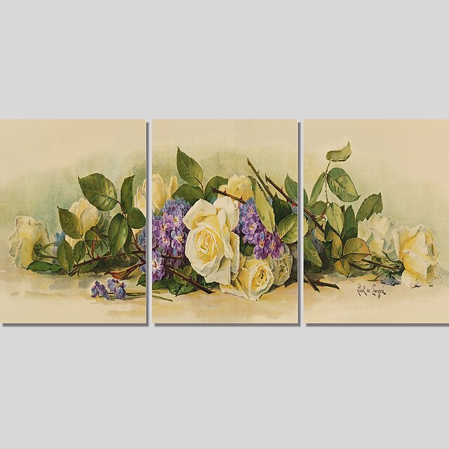  Canvas Set Of 3 Modern Wall Painting Peony Canvas Art Pictures Print Painting Wedding Home Decor