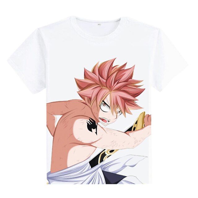  Inspired by Fairy Tail Cosplay Anime Cosplay Costumes Cosplay T-shirt Print Short Sleeves T-shirt For Men's Women's
