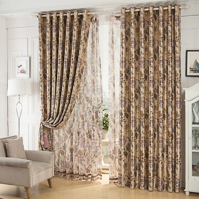  מודרני Blackout וילונות וילונות שני פנאלים סלון   Curtains