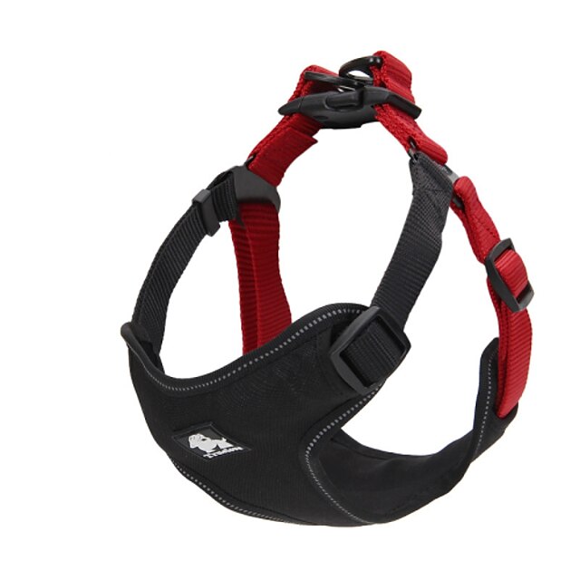  Cat Dog Harness Breathable Padded Adjustable / Retractable Fashion Nylon Black / Coffee Black / Red Fuchsia / Black Blue Brown