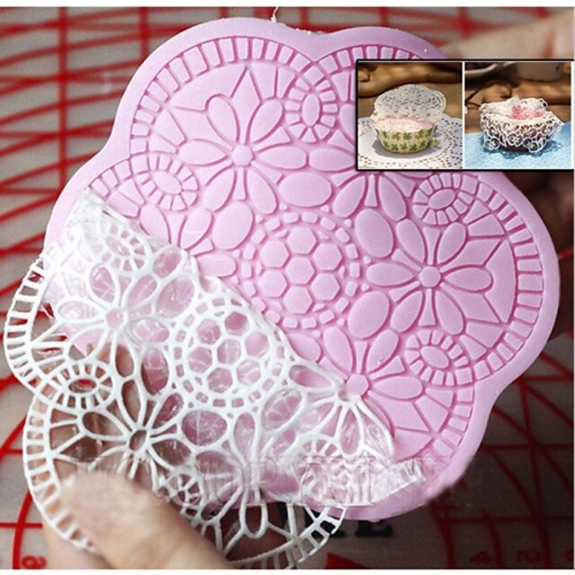  Silicone  Round Flower Lace Mold Cake Decorating Classical European Embossed Border Trim Decorating