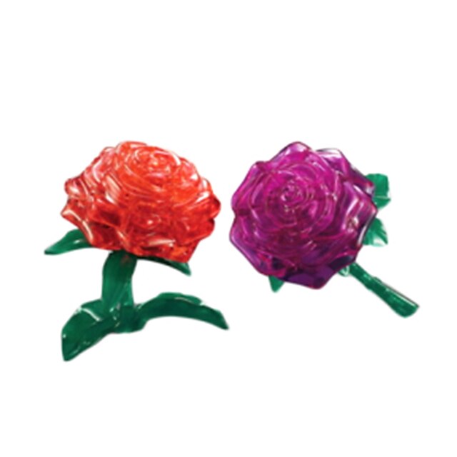  Rose Quebra-Cabeças de Madeira Quebra-Cabeças de Cristal Modelos de madeira ABS Crianças Adulto Brinquedos Dom