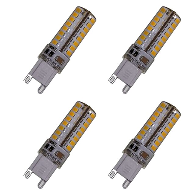  SENCART 450-550lm G9 Ampoules Maïs LED T 104 Perles LED SMD 3014 Décorative Blanc Chaud / Blanc Froid 110-130V / 4 pièces / RoHs / CE