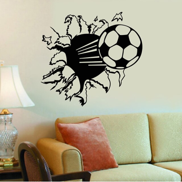  Decorative Wall Stickers - 3D Wall Stickers Shapes / Sports / 3D Living Room / Bedroom / Bathroom / Removable / Re-Positionable