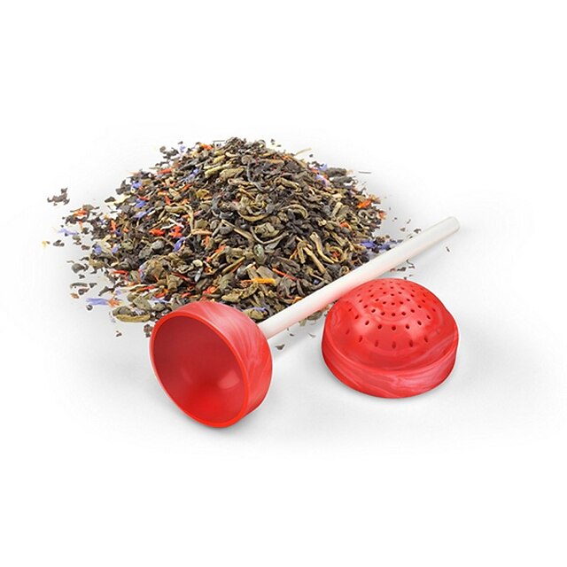  édes teát nyalóka tea infuser laza tealevél szűrővel gyógynövény fűszer szilikon szűrő diffúzor (véletlenszerű szín)