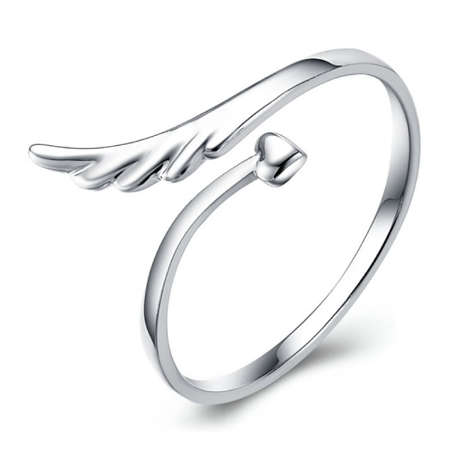  Band Ring Ring For Women's Party Sterling Silver Silver Wings