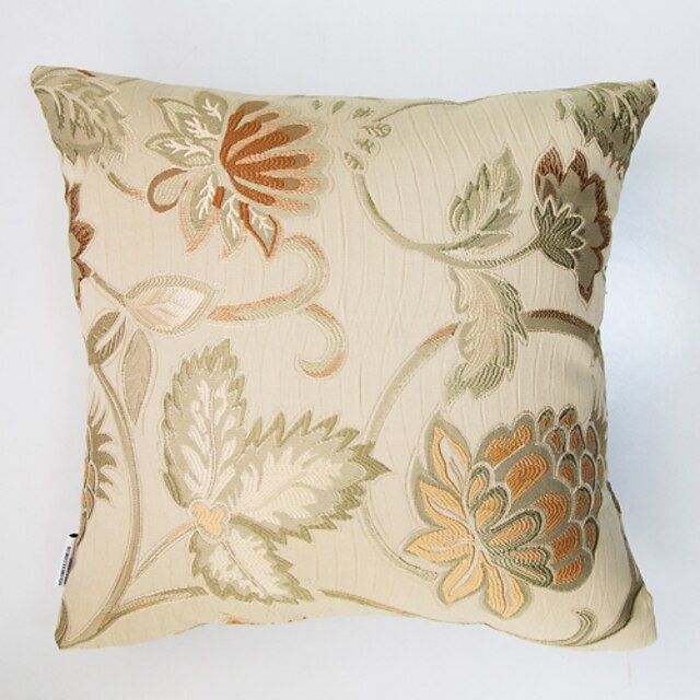  1 pcs Polyester Pillow Cover, Floral Traditional