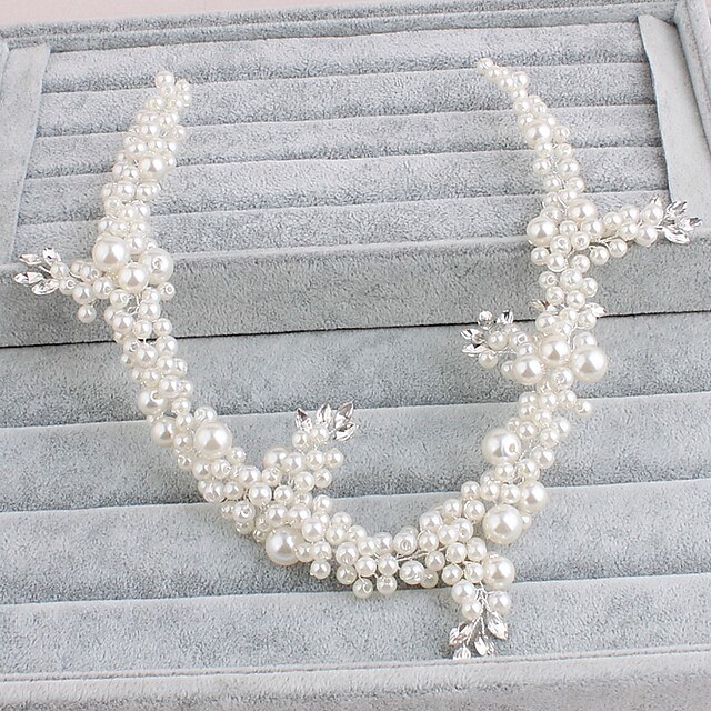  Perlenkette Kopfstück Hochzeitsgesellschaft elegant femininen Stil