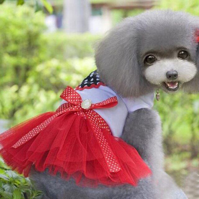  כלב שמלות בגדי גור סרט פרפר אופנתי בגדים לכלבים בגדי גור תלבושות לכלבים סגול אדום ורוד תחפושות לכלבת ילדה וילד טרילן XS S M L XL