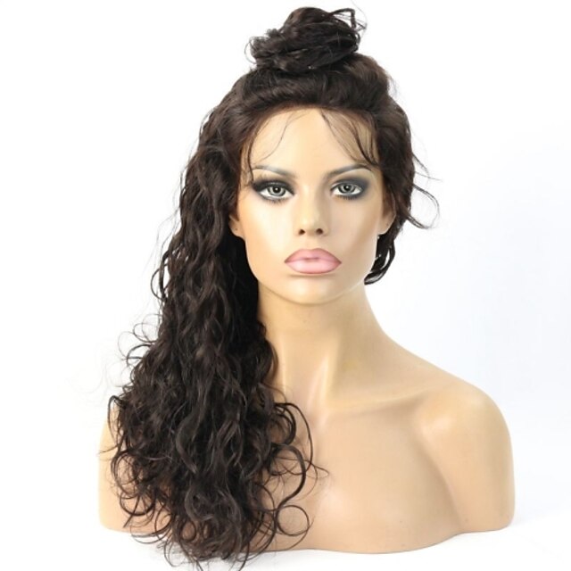  Human Hair Glueless Full Lace Glueless Lace Front Full Lace Wig style Brazilian Hair Water Wave Wig 130% 150% Density with Baby Hair Natural Hairline African American Wig 100% Hand Tied Women's Short