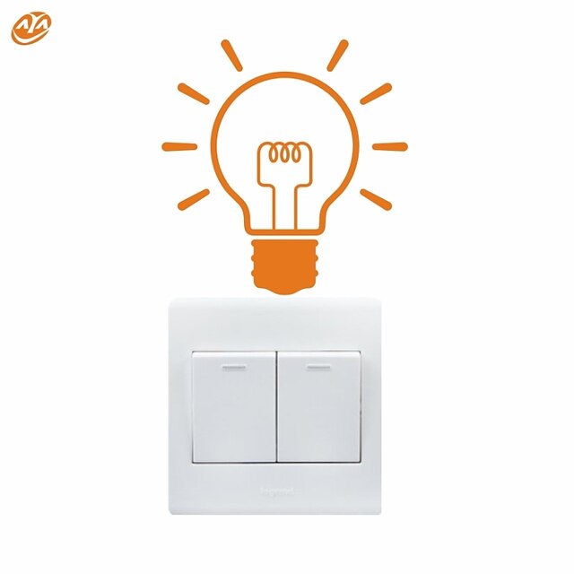  AYA™ DIY Wall Stickers Wall Decals, Bulb Pattern Light Switch Stickers