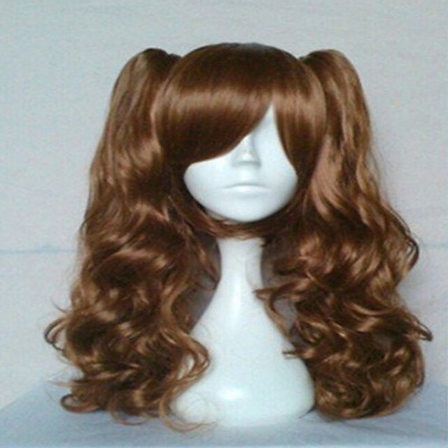  Perruque de cosplay Perruque Synthétique Perruques de Déguisement Ondulé Ondulation Naturelle Ondulation Naturelle Perruque Marron Cheveux Synthétiques Femme Marron hairjoy