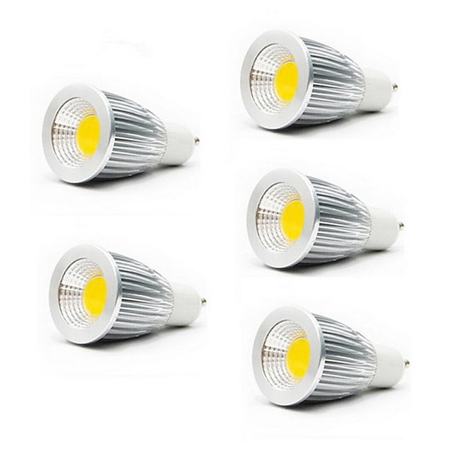  5pcs 5 W LED-spotpærer 3000/6500 lm GU10 GU5.3(MR16) E26 / E27 MR16 1 LED perler COB Varm hvit Kjølig hvit 85-265 V / 5 stk. / RoHs / CCC