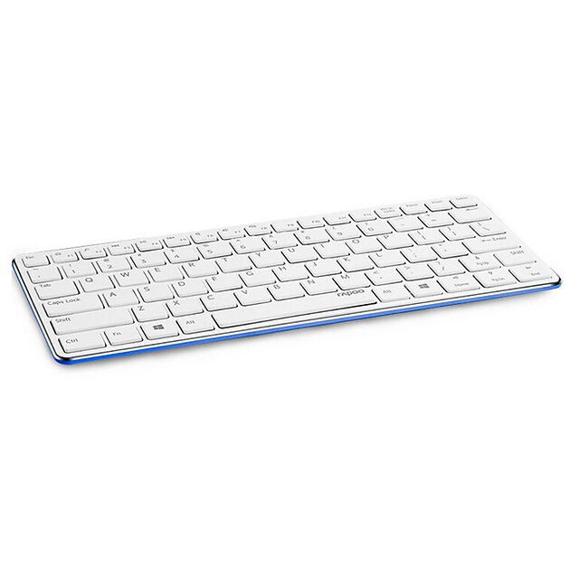  opprinnelige Rapoo e6350 ultra tynn slank metall bluetooth 3.0 trådløst tastatur for pc tablet svart / hvit / blå / gul / rød