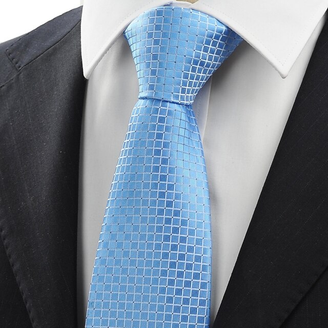  Krawatte(Blau,Polyester)Gitter