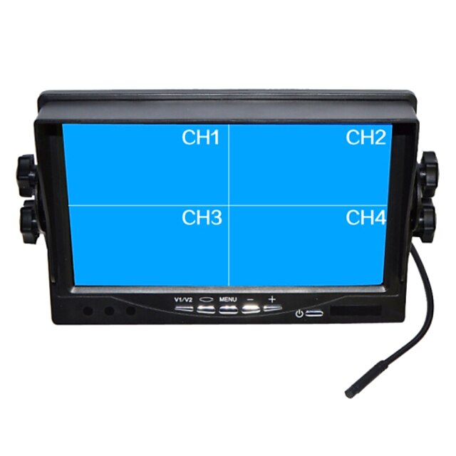  7 pulgadas de coches quad-TFT-LCD Monitor Retrovisor con 